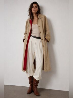 Vintage Belted Trench The Kangaroo Car Coat By Misty Harbor Mariner III